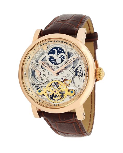 skeleton watch patek philippe|automatic skeleton watch with date.